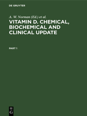 cover image of Vitamin D. Chemical, Biochemical and Clinical Update